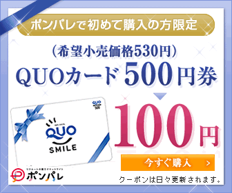 ポンパレQUOカード500円券