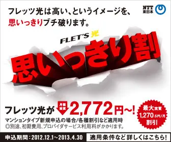  FLET'S Hikari "Omokkiri Discount