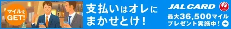 支払いはオレにまかせとけ！JAL CARD