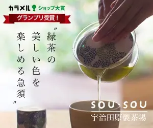 "緑茶の美しい色を楽しめる急須" SOU・SOU 宇治田原製茶場