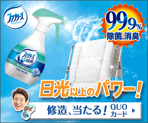 日光以上のパワー！ファブリーズW除菌