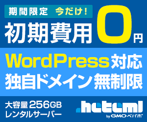 期間限定 今だけ！初期費用0円 .heteml byGMOペパボ