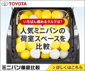 人気ミニバンの荷室スペースを比較 TOYOTA