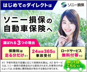 はじめてのダイレクトはソニー損保の自動車保険へ
