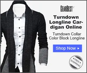 GearBest Turndown Longline Cardigan Online