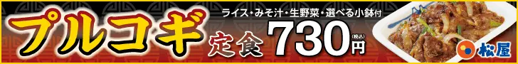 松屋 プルコギ定食