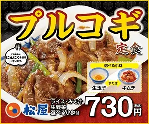 プルコギ定食 松屋