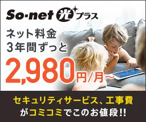 2,980円/月〜 So-net光プラス