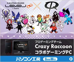 LEVEL × Crazy Raccoon パソコン工房