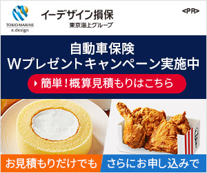 自動車保険 Wプレゼントキャンペーン実施中 イーデザイン損保