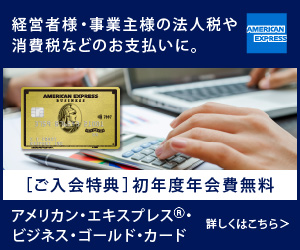 初年度年会費無料 アメリカン・エキスプレス・ビジネス・ゴールド・カード